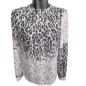 Dorothy Perkins Black and White Animal Print Blouse Size 12